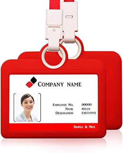 Badgehouder met Lanyard - Kaarthouder Nekband - Veilig Identificeren - Heavy Duty Siliconen - 12.3 x 6.9 cm - Donkerblauw