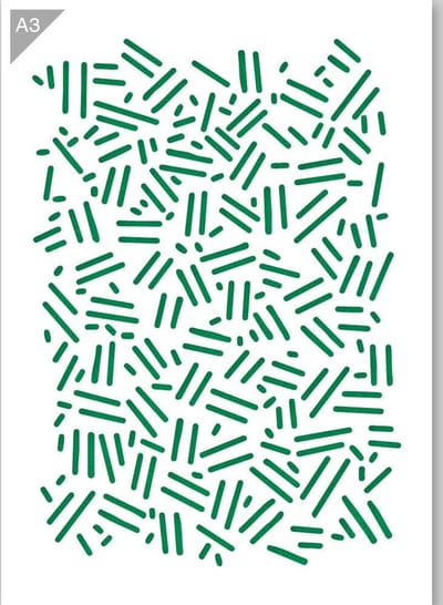QBIX Hagel Patroon Sjabloon A3 Formaat Kunststof - Uitsnede 21,5cm breed