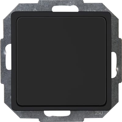 Matzwarte Blindafdekking voor Stopcontacten 5,7 x 5,7 cm - Hoogwaardige IP20 Afdekking van Kunststof