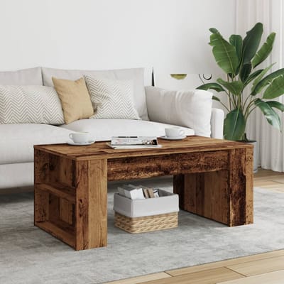 vidaXL - Salontafel - 102x55x42 - cm - bewerkt - hout - oud - houtkleurig