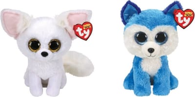 Ty - Knuffel - Beanie Boo's - Phoenix Fox & Prince Husky