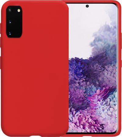 Hoesje - Geschikt voor Samsung Galaxy S20 - Sterk & Shockproof - Siliconen Case - Hoes Cover - Telefoonhoes - Rood