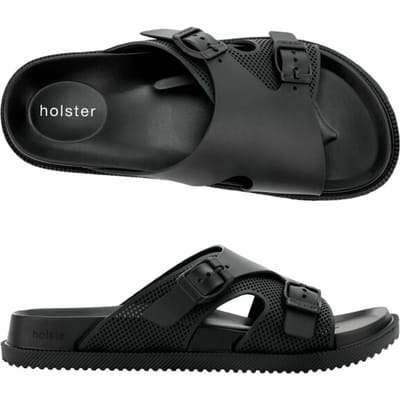 Holster Holster Chill - Vegan Slippers - Podologisch Goedgekeurd ZWART - Maat 36