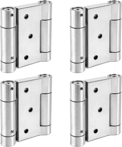 RVS scharnier voor draaiende deuren, geschikt voor café en salon, tot 15 kg, 76 mm, 4 stuks, duurzaam en sterk