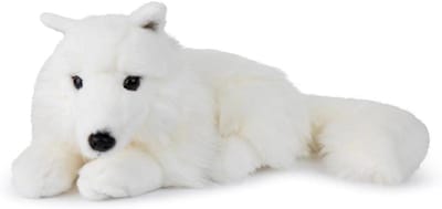Pluche vos - Knuffel dier - Kamer decoratie - Levensecht ontwerp - 25 cm - Wit
