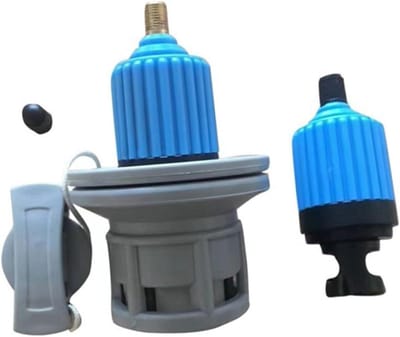 Pomp Adapter - Ventiel Adapter - Water Sporten - Standaard Aansluiting - 3.4x7.8 cm - Blauw