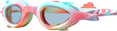 Zwembril voor kinderen, zeemeermin, zwembril met UV-bescherming en anti-condens, geen lek, zwembadbril, kinderzwembril, verstelbare zeezwembril voor kinderen, jongens, meisjes, leeftijd 3-16