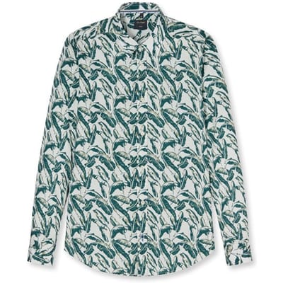 OLYMP Casual Overhemd, Regular Fit, Kent, Olijfgroen