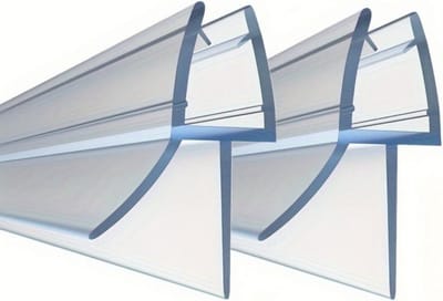 2 Stuks Frameloze Douchedeur Afdichting - Waterdichte Onderstrip voor Glasdeuren tot 17mm Opening