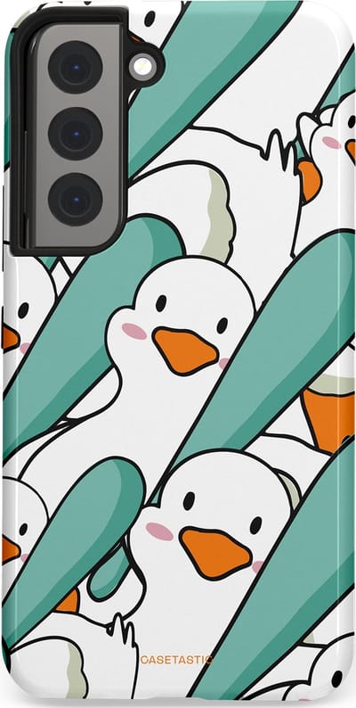 Casetastic Hoesje Geschikt voor Samsung S22 - Stijlvolle Beschermende Duo-layer Case - Ganssterk