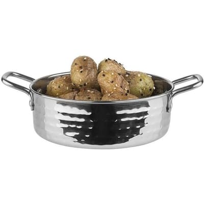 GGM Gastro (6 Stück) Serviertöpfchen - MUMBAI - Edelstahl - 0,75 Liter - Ø 155mm - Silber