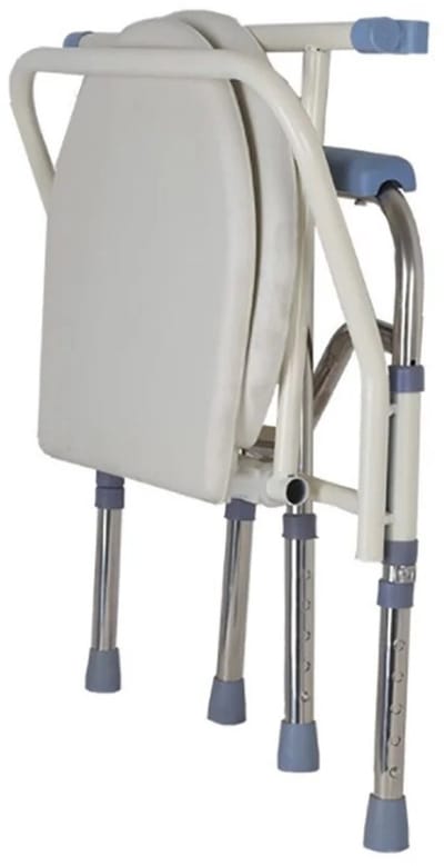 Velori Toiletstoel met Emmer - Opvouwbare Commode Stoel - Verhoogde Toiletstoel - Douchestoel met Armleuningen - Verstelbare Hoogte - Tot 150 kg