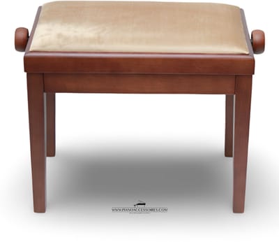 Pianobank GPPD Model 3 Walnoot, crème stofzitting