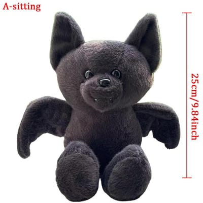 Treasuringu Nieuwe Halloween Vleermuis Pluche Dier Zwarte Vleermuis Pluche Speelgoed Cartoon Zachte Gevulde Poppen Halloween Huisdecoratie