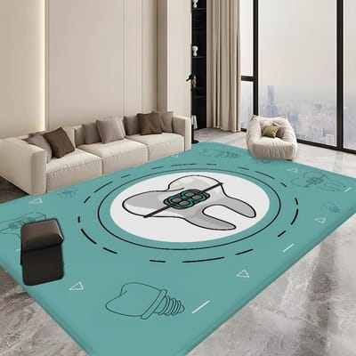 Tandarts Tand Tapijten Decor Antislip Tapijten Huis Slaapkamer Woonkamer Groot Oppervlak Wasbare Vloermat Entree Deurmat 40x60cm
