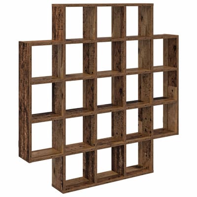 vidaXL - Wandplank - Oud - hout - 100 - x - 13 - x - 100 - cm - Bewerkt - hout