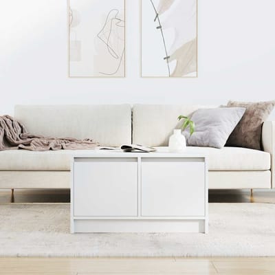 vidaXL - Salontafel - met - lades - 70,5x70x40 - cm - wit