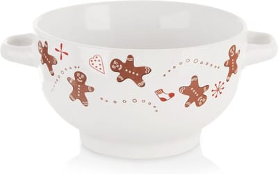 Soepkom Keramiek PEPERKOEKMAN 750 ml - Kom - Schaaltje - Diep Bord - Soepbord - Diepe Borden