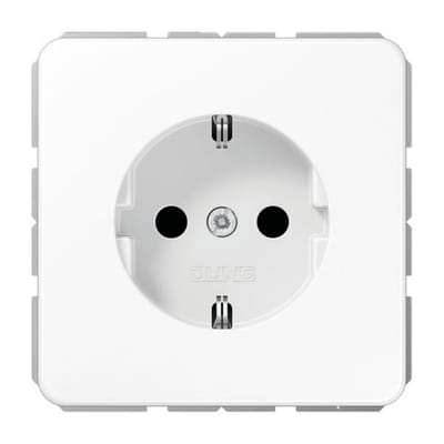 Jung CD1520NWW Wandcontactdoos met randaarde Inzetstuk 1-voudig Alpine-wit 1 stuk(s)
