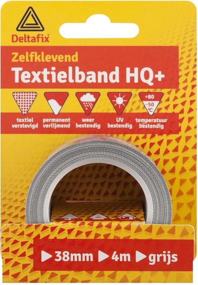 Watervast textband 38mmx4m geel Deltafix