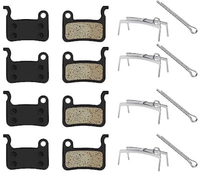 4 paar remvoeringen hars schijfremmen voor Shimano Deore XT XTR LX SLX Hone Alfine Saint - Zwart