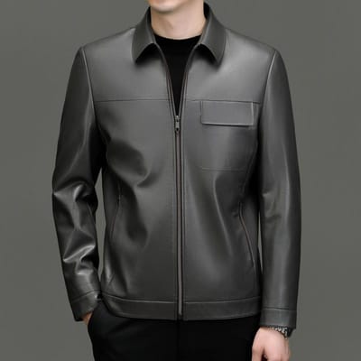 Lente en Herfst Leren Jas Heren Slim Kort Model Kraag Jong Mannen Leren Jas Jas XXXXL