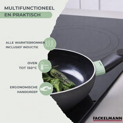 Set van 4 pannen van 16, 20, 24 en 28 cm en 3 steelpannen van 16, 18 en 20 cm Fackelmann Brandao
