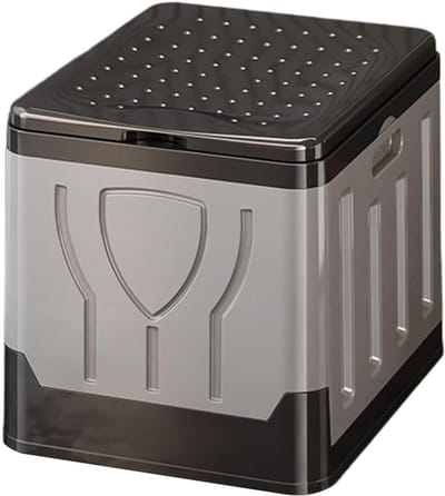 Camping Toilet - Draagbaar Toilet - Buiten Reizen - Opvouwbaar Ergonomisch - 36.5 x 30 x 11.5 cm - Grijs