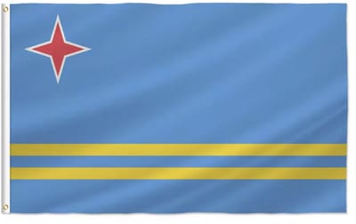 Arubaanse vlag - Vlag van Aruba - Caribische vlag - 150/90CM - Polyester - WK - CHPN