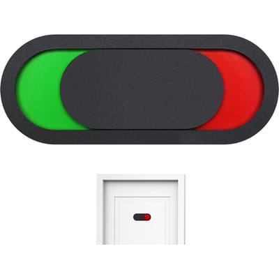 Panneau Portes Vie Privée Bureau Occupé Idéal Pour Panneaux Libres Indicateur d'Indisponibilité Ne Pas Glisser Décoration de Pièce Salle de Bain Conférence Glisser Ouvrir 10x4cm noir