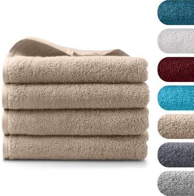 Barbons Handdoeken - Set van 4 - 70x140 Handdoek - Badhanddoeken - Taupe