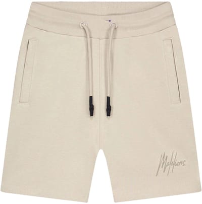Malelions striped signature short in de kleur ecru.