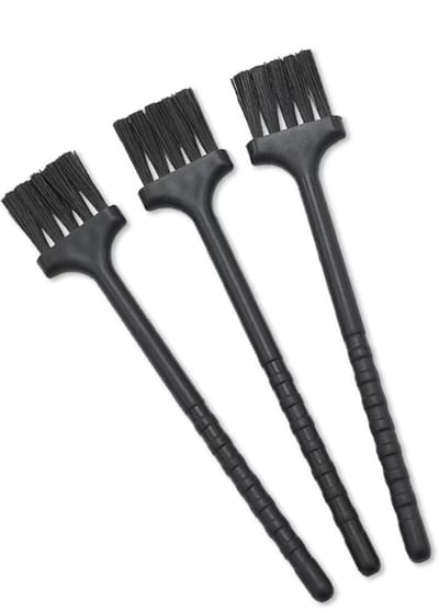 Han‑Bar® 3-delige Reinigings borstelset – 13x2,5 cm – Compact -Krachtig - Lichtgewicht - Zwart