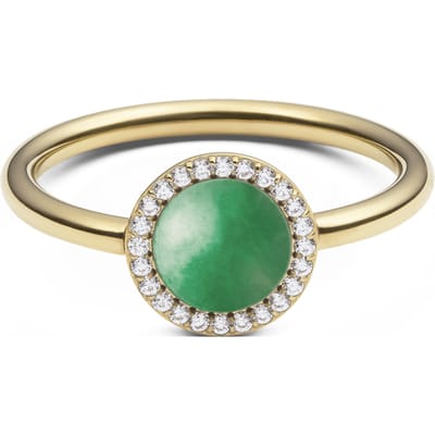DANIEL WELLINGTON AUDREY DW0040134 - 62 MM - GOLD-PLATED RING MET JADEIET EN KRISTALLEN 1 STUK
