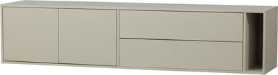 vtwonen Settle Down TV-meubel - Grenenhout - Dust - 45x200x44