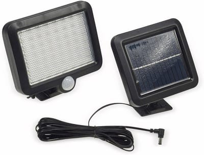 Draaibare LED Solar Schijnwerper met Bewegingssensor en Aparte Zonnepaneel