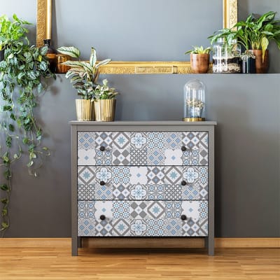 Decoratieve meubelstickers - 30 authentieke Jericia cementtegel meubelstickers - 30 stickers 20x20cm