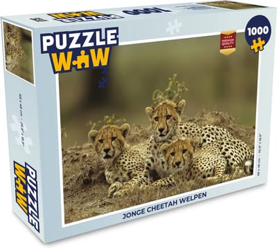 Puzzel Jonge cheetah welpen - Legpuzzel - Puzzel 1000 stukjes volwassenen