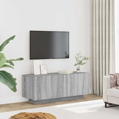 vidaXL - Tv-meubel - 100x35x40 - cm - bewerkt - hout - grijs - sonoma - eikenkleurig