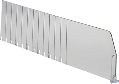 Breekbare Vakverdeler / Schapverdeler / Plank Scheidingsdelen - 12 cm hoog - Transparant - Type SV120-R