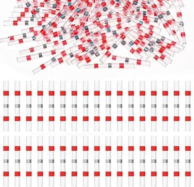 Waterdichte en geïsoleerde soldeerconnectoren met krimpkous, 150 stuks, voor 22-18 AWG draad