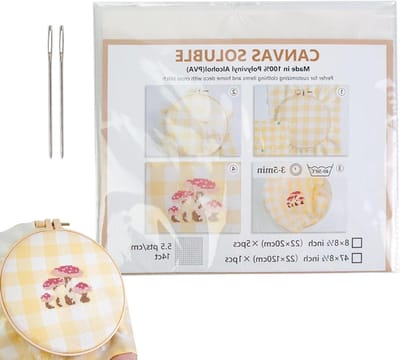 Borduurvlies - Stabilisator Vlies - Delicaat Borduurwerk - Wateroplosbaar - 50g - Meerkleurig