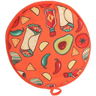 Tortilla Warmer Zak 11,8 Inch Geïsoleerd Magnetronbestendig Stof Tortilla Bewaarder Houder voor Maïs en Bloem beige