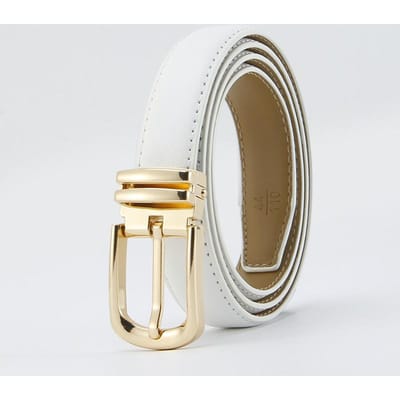 Lychee Gesp Riem Dames Echt Leer Veelzijdige Dunne Riem Dames Jurk Riem 100-125cm brown