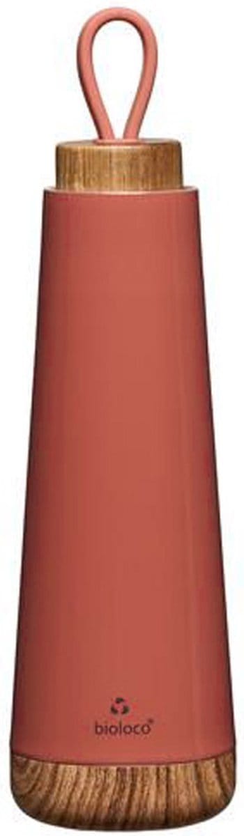 Bioloco RVS Drinkfles Thermo - Loop - Koraal - 500ml