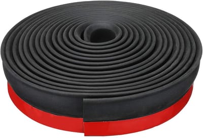 Multifunctionele weerbestendige rubberen afdichtstrip voor garagedeur - 7 meter - randafwerking en bodemafdichting