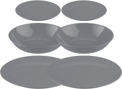 Secret de gourmet Servies set Colorama uni - 36-delig - grijs - dinerservies - tafelservies - 12 personen
