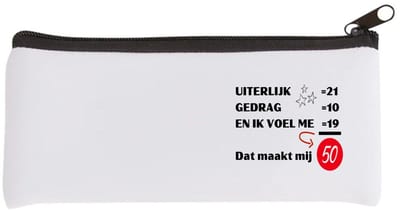 Akyol - 50 jaar sarah en abraham cadeau - Etui - Hoera 50 jaar - 50 jaar cadeau - jubileum man en vrouw - met opdruk - - grappige tekst - jarig - verjaardag - - 20 bij 9 cm