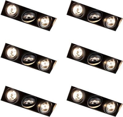 QAZQA 98913 - Inbouwspot - 6 stuks - L 315 mm - - Woonkamer | Slaapkamer | Keuken