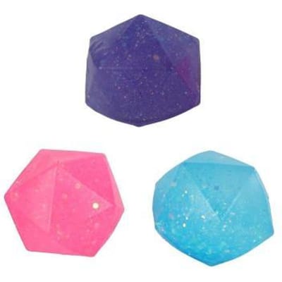 Glamour Sugar Squeeze knijpbal met glitter 6cm 3asstd Poppetjes en figuren